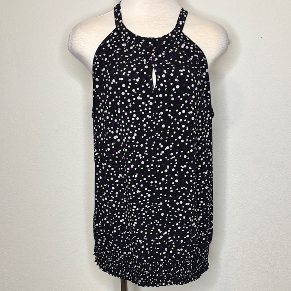 Ricki's size XL Black, White and Purple Sleeveless Tank Top